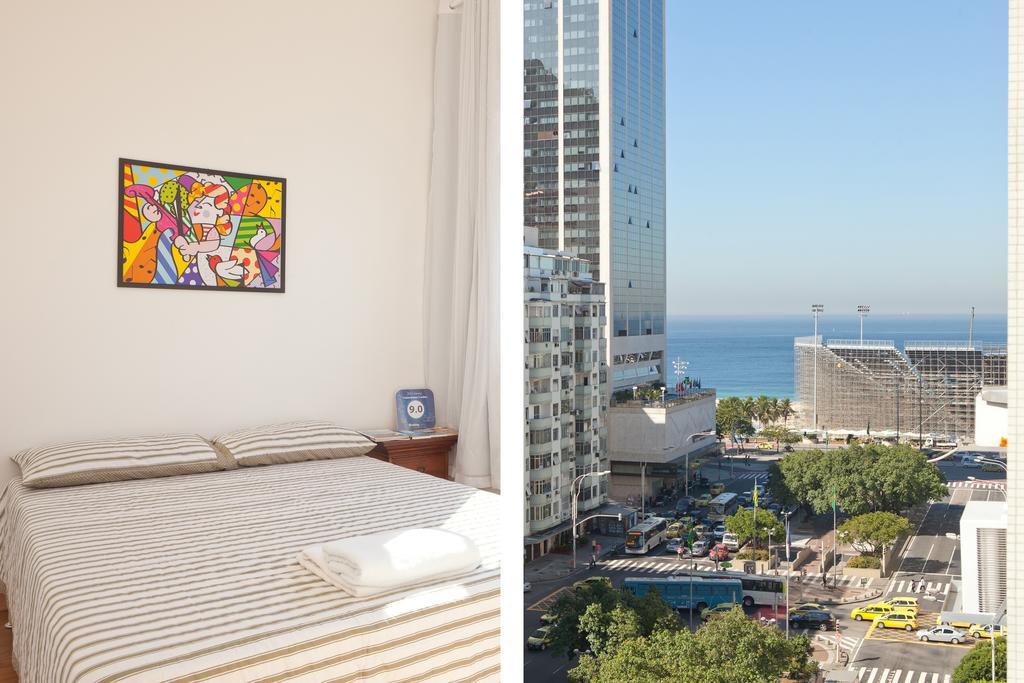 Apartamento Completo Na Praia De Copacabana 02 Quartos Com Vista Lateral Mar Em Andar Alto, Ar, Wifi , Netflix, Pauloangerami Rmvc18 Rio de Janeiro Bagian luar foto